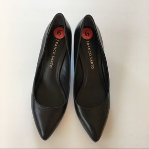 Franco Sarto Black Wedge Heels